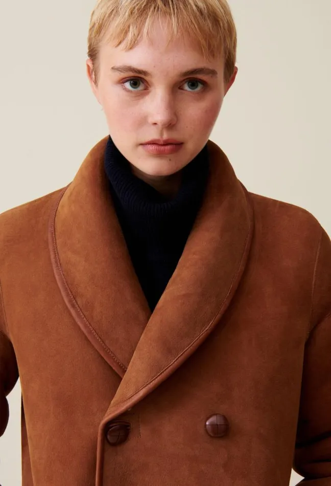 Claudie Pierlot Reversible Ecru Wool Coat Clothes Coats