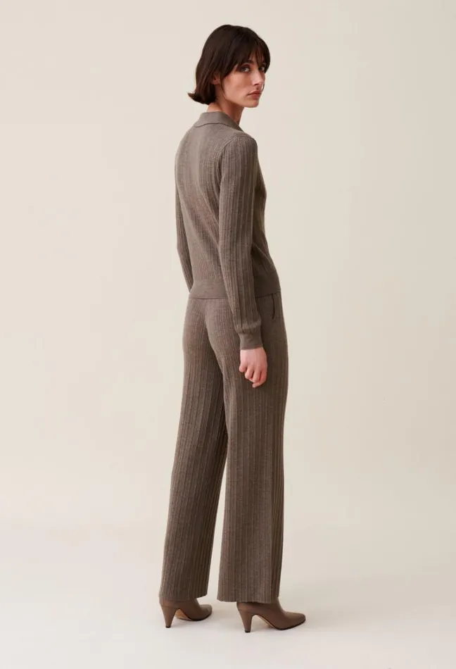 Claudie Pierlot Ribbed Polo Sweater Clothes Knitwear And Cardigans