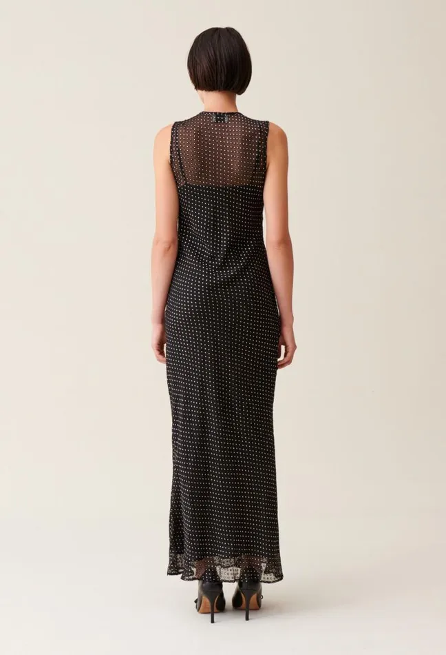 Claudie Pierlot Sheer Polkadot Maxi Dress Clothes Dresses