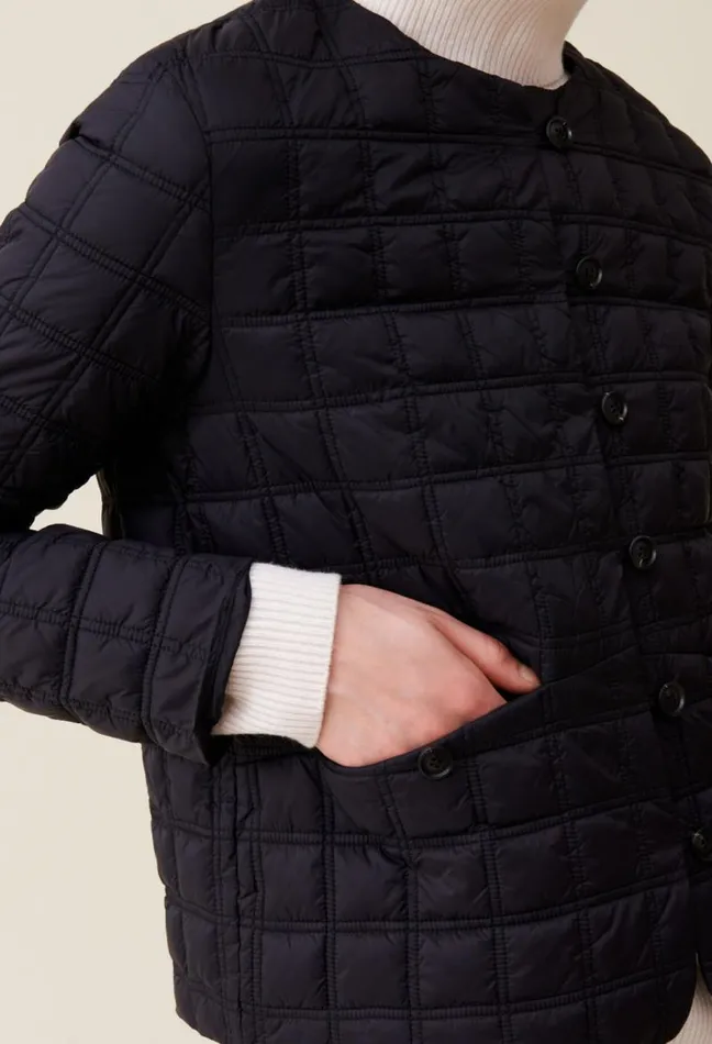 Claudie Pierlot Short Buttoned Light Puffer Clothes Coats