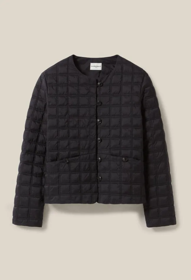 Claudie Pierlot Short Buttoned Light Puffer Clothes Coats