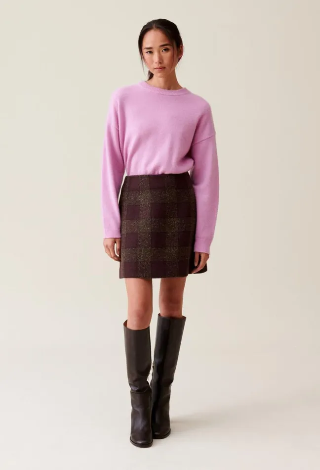 Claudie Pierlot Short Checked Knit Skirt Clothes Skirts And Shorts