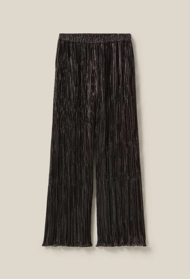 Claudie Pierlot Silver Pleated Fluid Trousers Clothes Jeans And Trousers