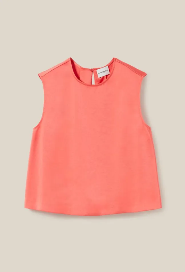 Claudie Pierlot Sleeveless Top With Open Back Clothes Tops And Shirts
