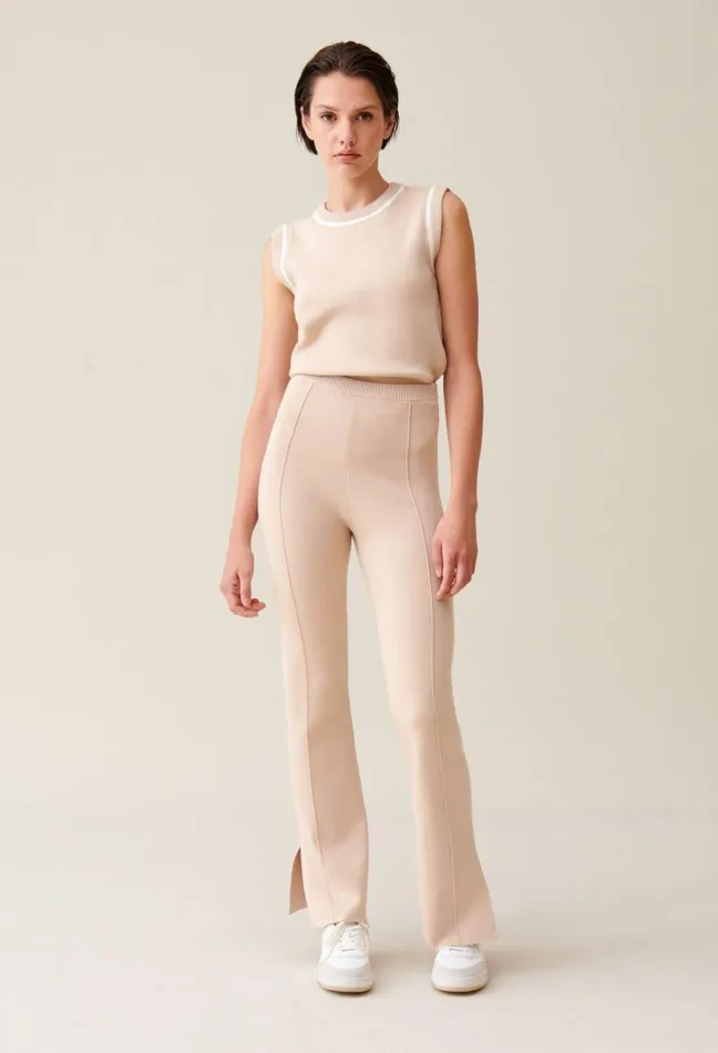 Claudie Pierlot Straight Cut Trousers Slits Clothes Jeans And Trousers