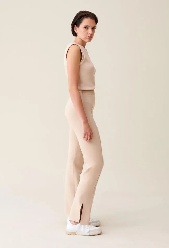Claudie Pierlot Straight Cut Trousers Slits Clothes Jeans And Trousers