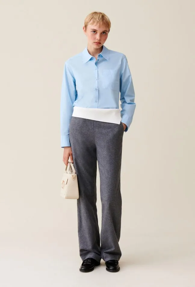 Claudie Pierlot Straight Trousers Contrast Belt Clothes Jeans And Trousers