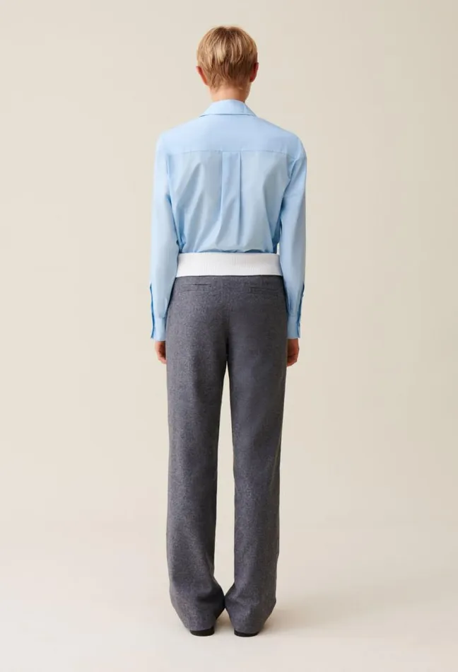 Claudie Pierlot Straight Trousers Contrast Belt Clothes Jeans And Trousers