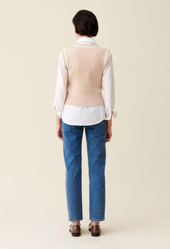 Claudie Pierlot Striped Knitted Jumper Clothes Knitwear And Cardigans