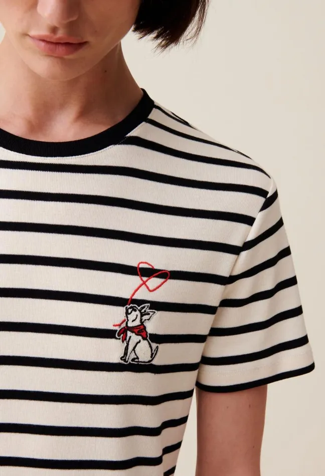 Claudie Pierlot Striped Midi Jean Dress Clothes Dresses