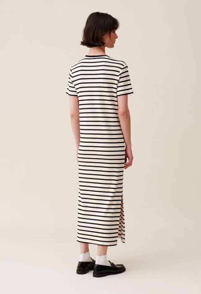 Claudie Pierlot Striped Midi Jean Dress Clothes Dresses