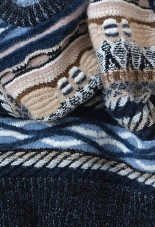Claudie Pierlot Striped Patterned Short Jumper Clothes Knitwear And Cardigans