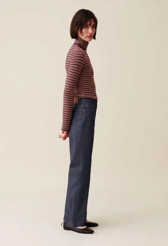 Claudie Pierlot Striped Turtleneck Jumper Clothes Knitwear And Cardigans