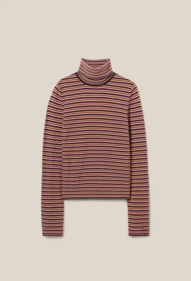 Claudie Pierlot Striped Turtleneck Jumper Clothes Knitwear And Cardigans