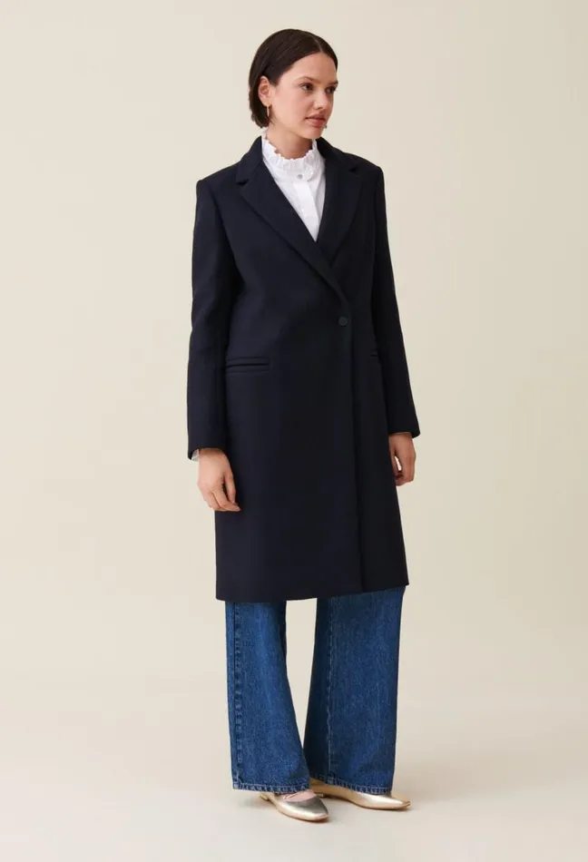 Claudie Pierlot Tailored MidLength Coat Clothes Coats