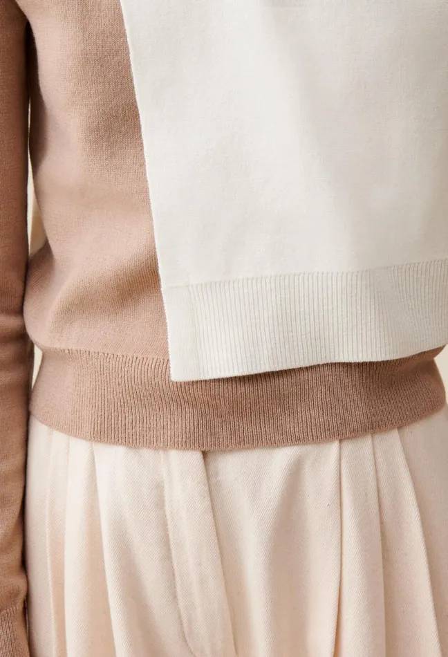 Claudie Pierlot Tonal Cropped Sweater Clothes Knitwear And Cardigans