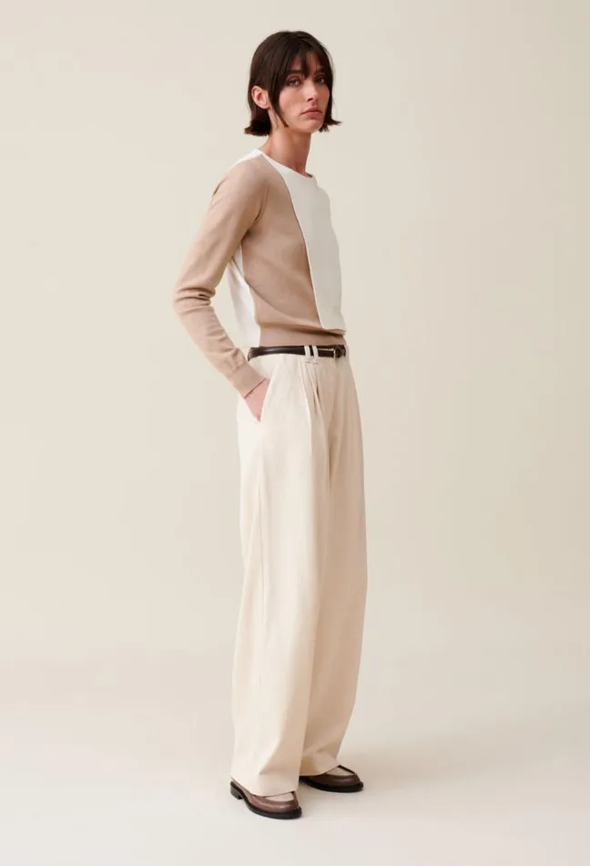 Claudie Pierlot Tonal Cropped Sweater Clothes Knitwear And Cardigans