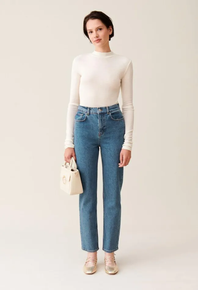 Claudie Pierlot Toto Slim 78 Jeans Faded Blue Clothes Jeans And Trousers