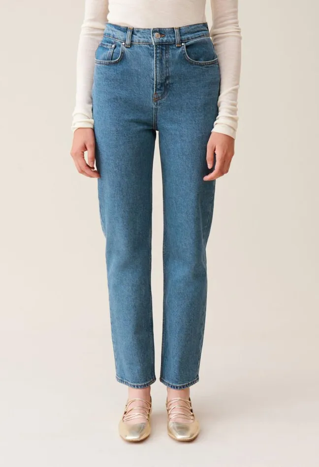 Claudie Pierlot Toto Slim 78 Jeans Faded Blue Clothes Jeans And Trousers
