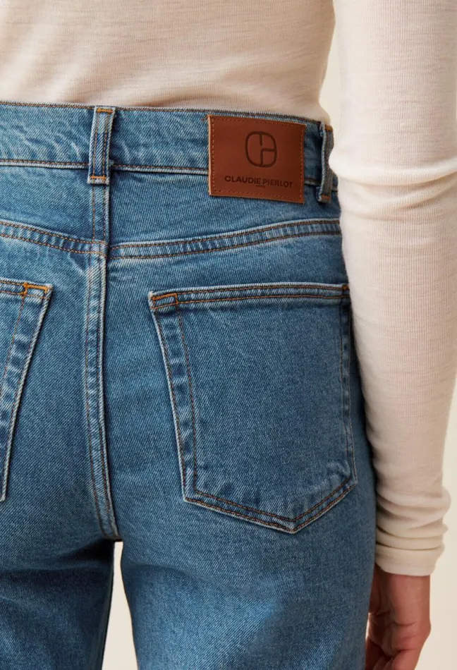Claudie Pierlot Toto Slim 78 Jeans Faded Blue Clothes Jeans And Trousers