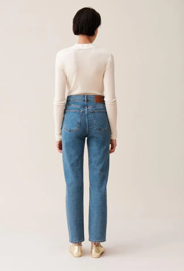 Claudie Pierlot Toto Slim 78 Jeans Faded Blue Clothes Jeans And Trousers