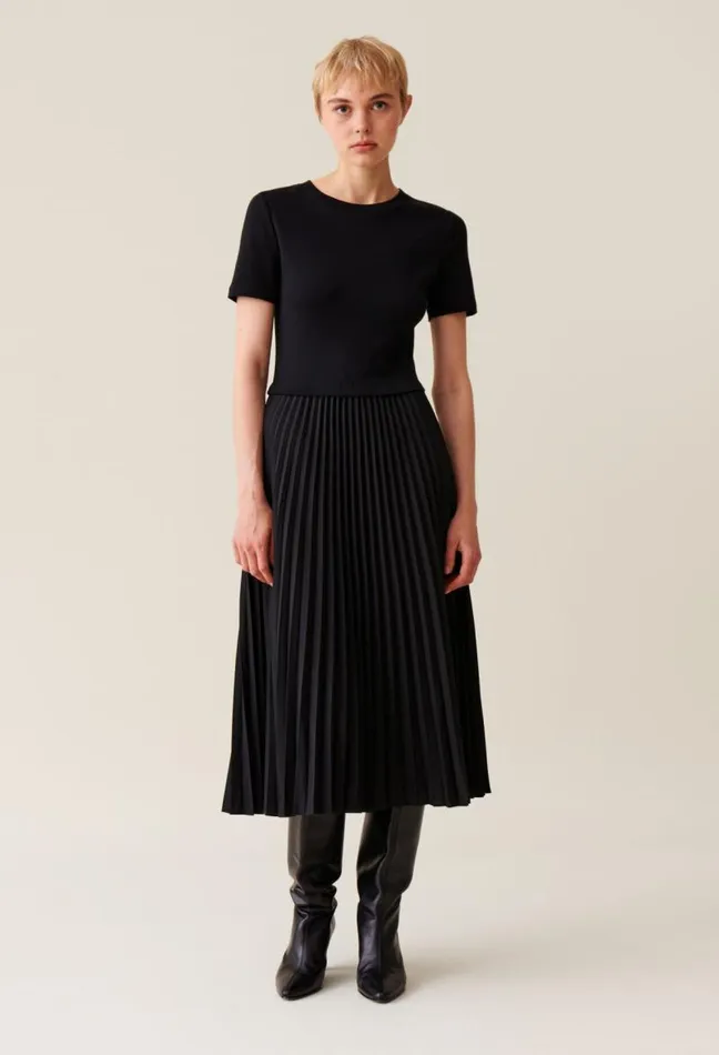 Claudie Pierlot Twist DualFabric Dress Clothes Dresses