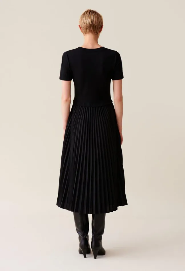 Claudie Pierlot Twist DualFabric Dress Clothes Dresses