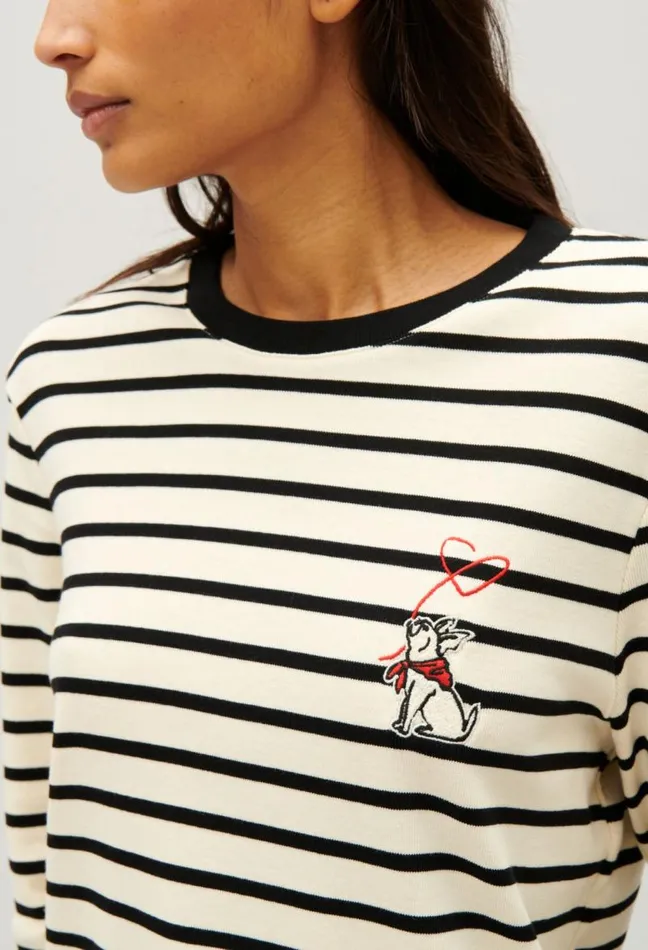 Claudie Pierlot Twotone Jean Toto Breton Tshirt Clothes Tshirts
