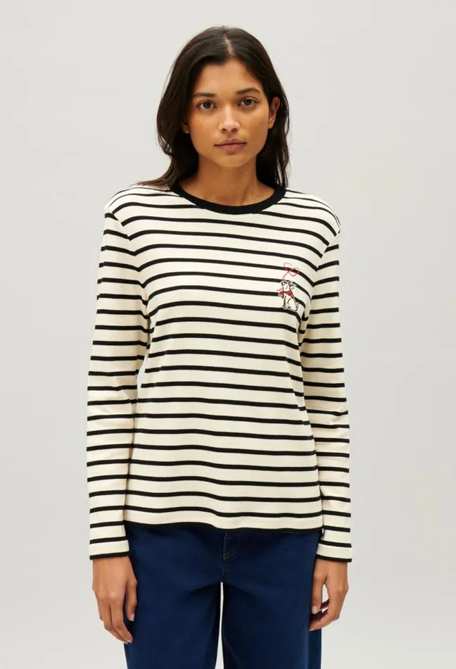 Claudie Pierlot Twotone Jean Toto Breton Tshirt Clothes Tshirts