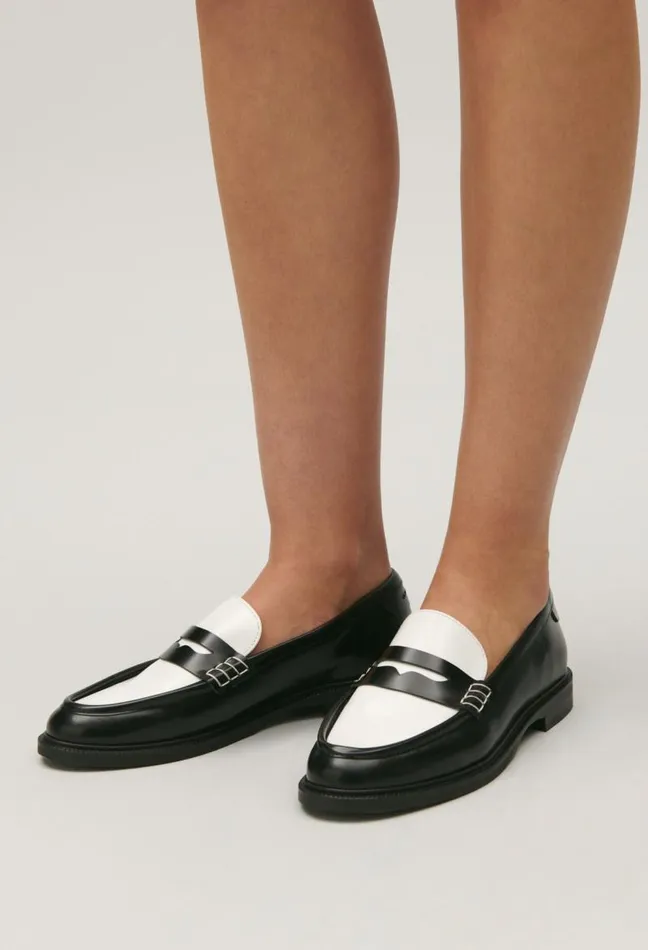 Claudie Pierlot Twotone Leather Loafers Shoes Loafers