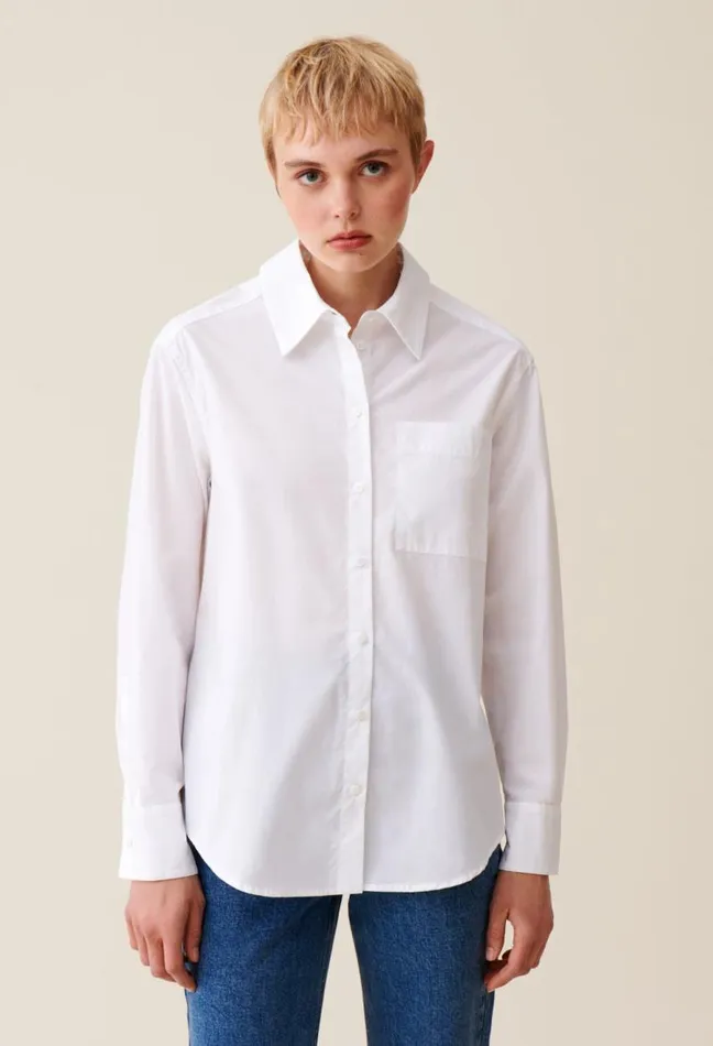 Claudie Pierlot White Cotton Shirt Clothes Tops And Shirts