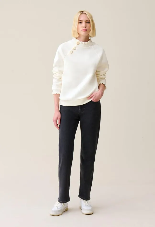 Claudie Pierlot White Jumper Clothes Sweatshirts