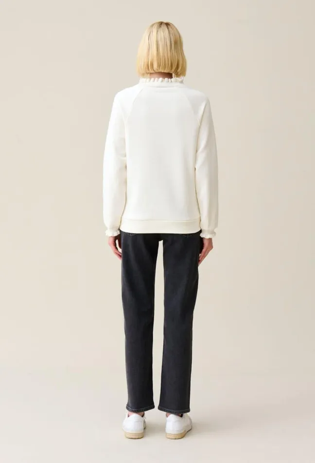 Claudie Pierlot White Jumper Clothes Sweatshirts