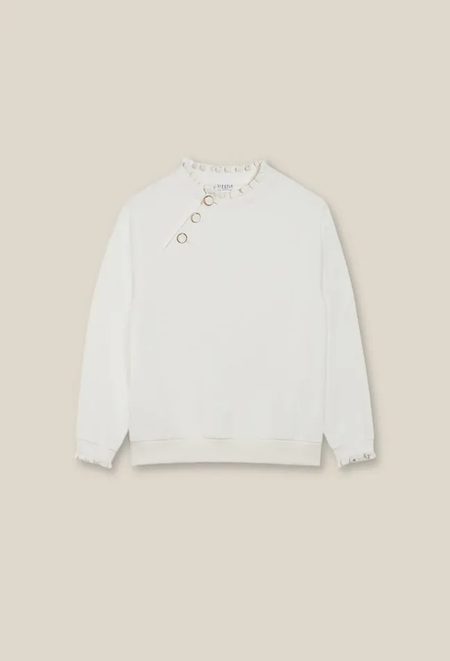 Claudie Pierlot White Jumper Clothes Sweatshirts