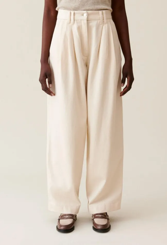 Claudie Pierlot Wide Pleated Denim Trousers Clothes Jeans And Trousers