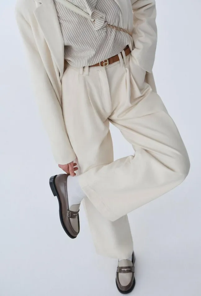 Claudie Pierlot Wide Pleated Denim Trousers Clothes Jeans And Trousers