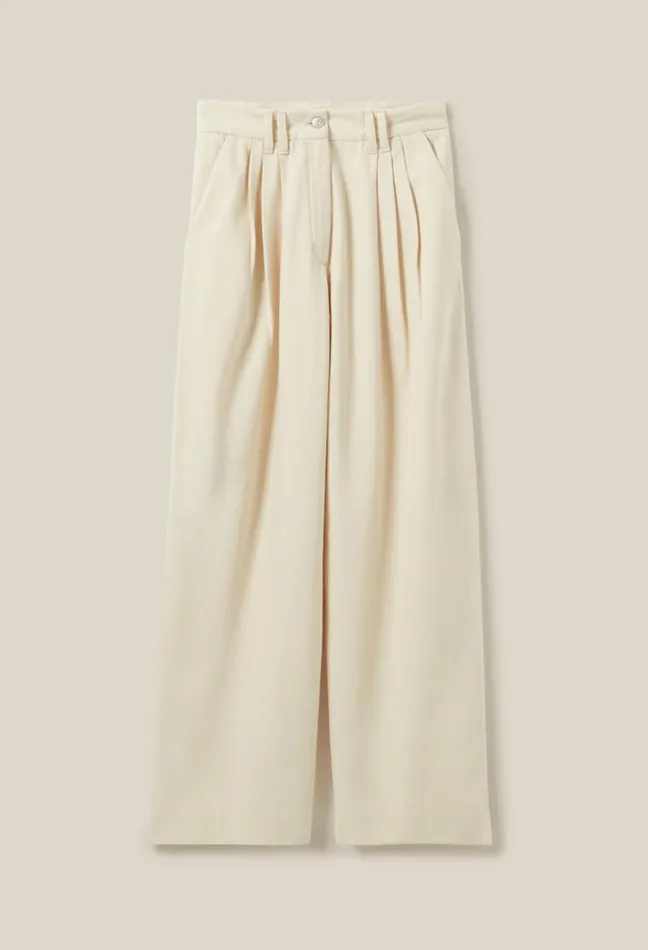 Claudie Pierlot Wide Pleated Denim Trousers Clothes Jeans And Trousers