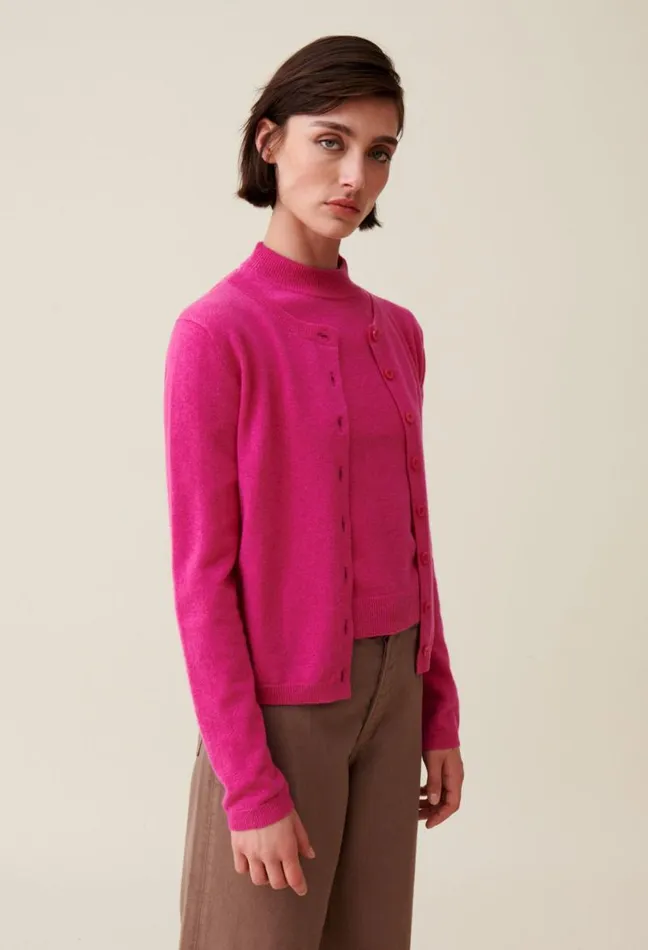 Claudie Pierlot Wool Cardigan W CP Embroidery Clothes Knitwear And Cardigans