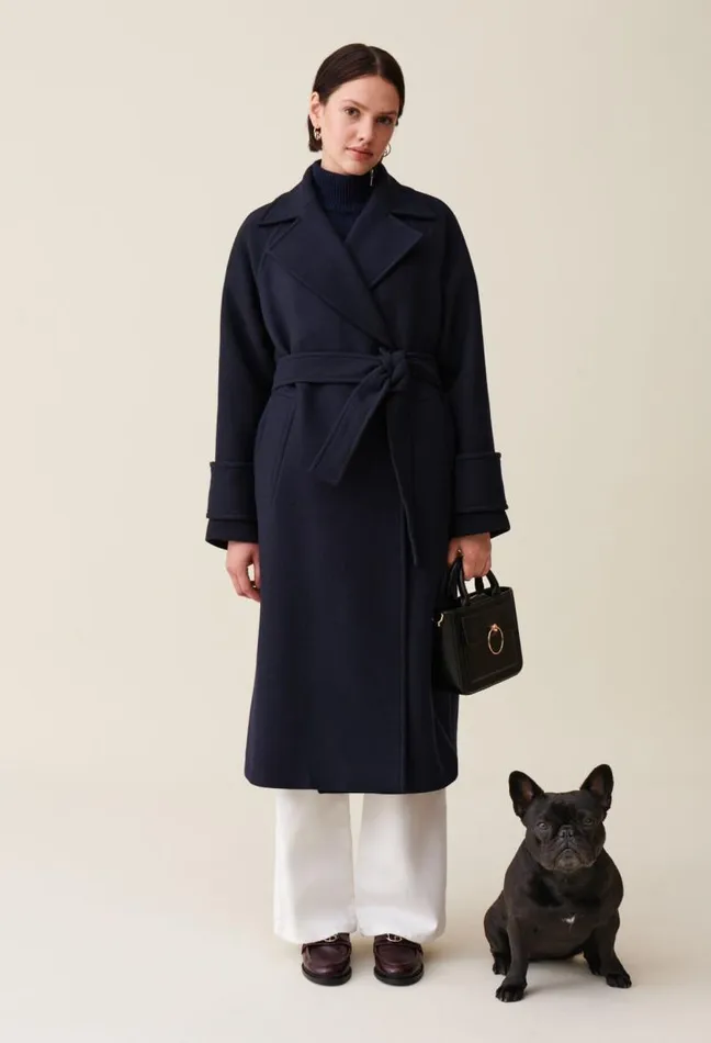 Claudie Pierlot Wool Trenchinspired Coat Clothes Coats