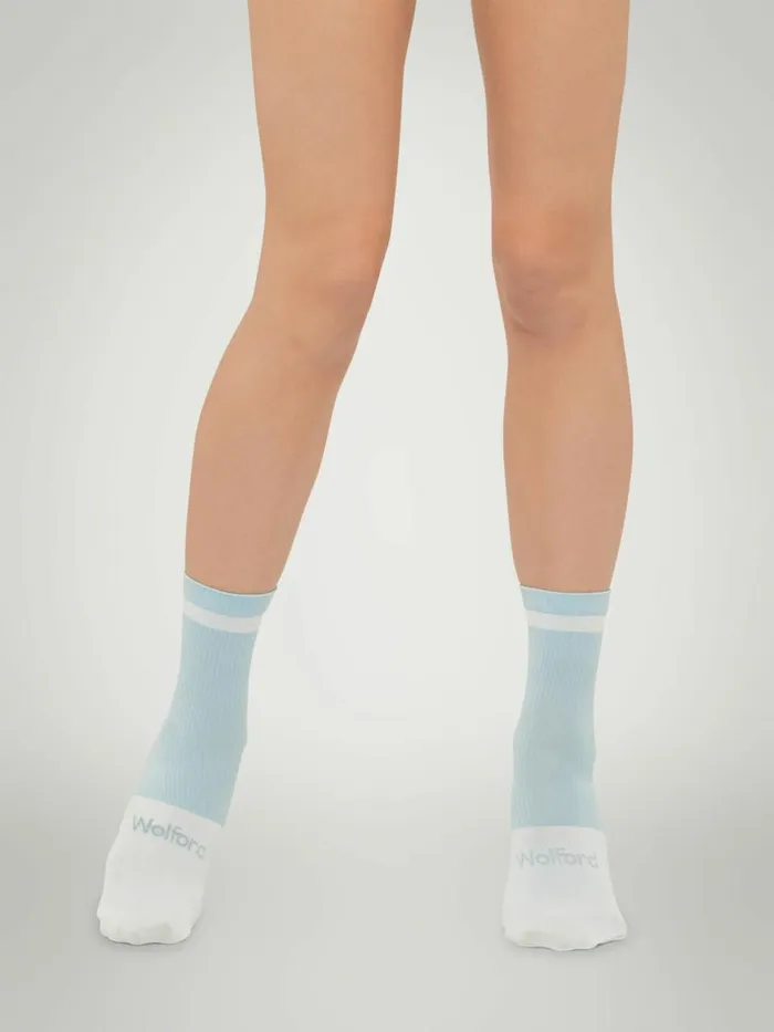 Colourblock Socks Soft Pewterwhite Women Wolford Socks