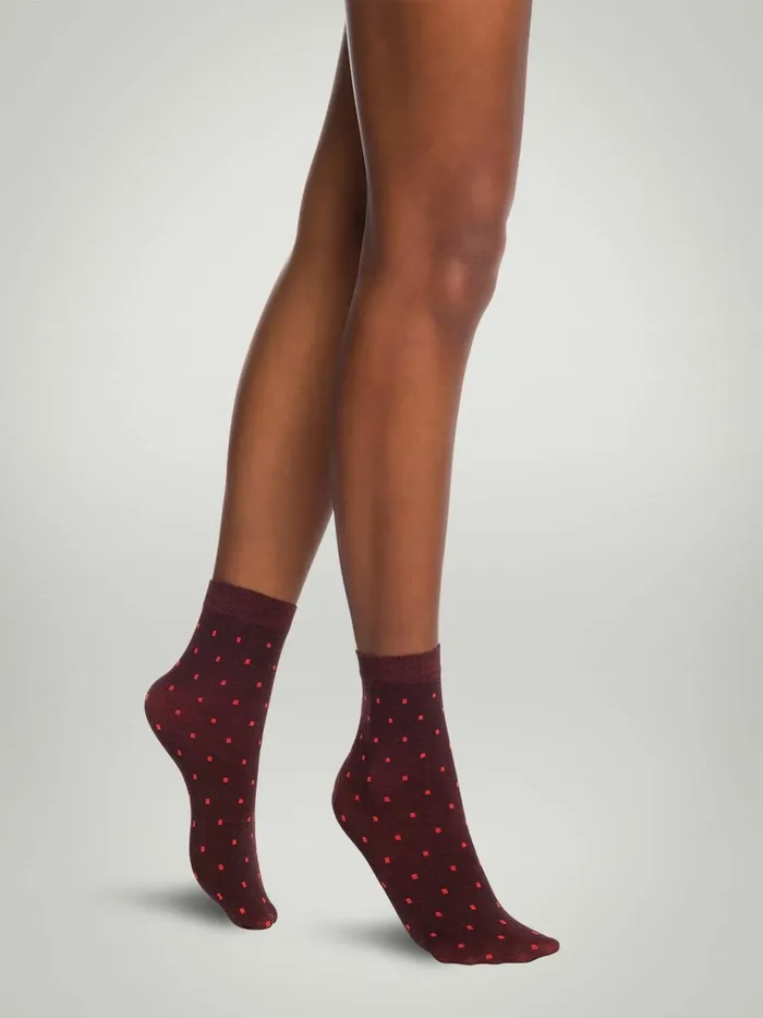 Cotton Spots Socks Blackcherry Women Wolford Socks