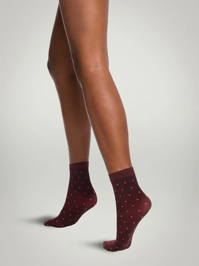 Cotton Spots Socks Blackcherry Women Wolford Socks