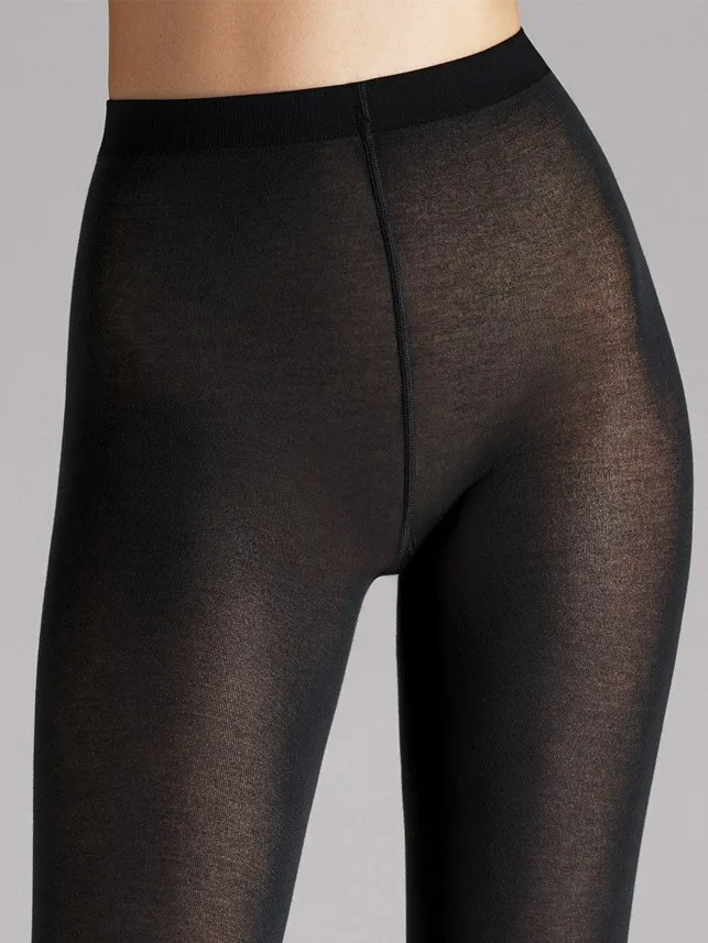 Cotton Velvet Tights Black Women Wolford Tights