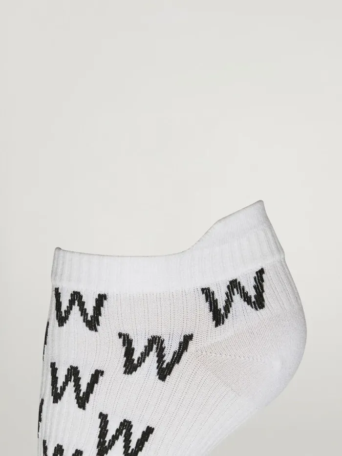 Cotton W Sneaker Socks Whiteblack Women Wolford Socks