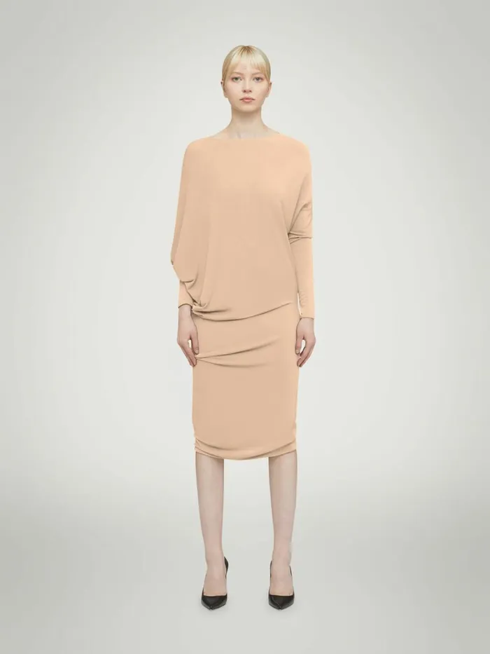 Crepe Jersey Dress Almond Women Wolford Dresses and Skirts