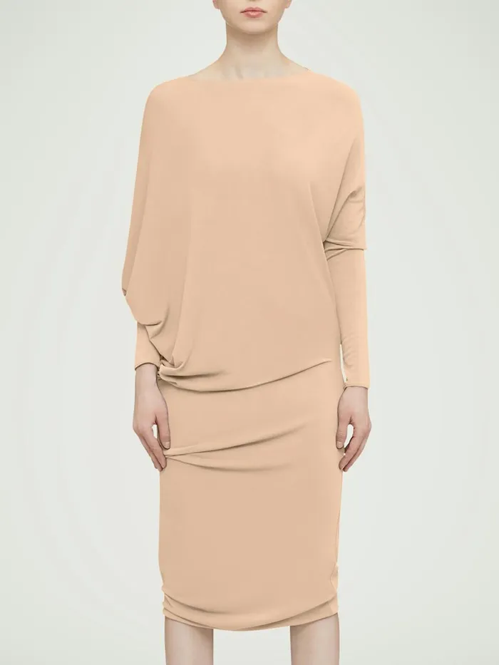 Crepe Jersey Dress Almond Women Wolford Dresses and Skirts