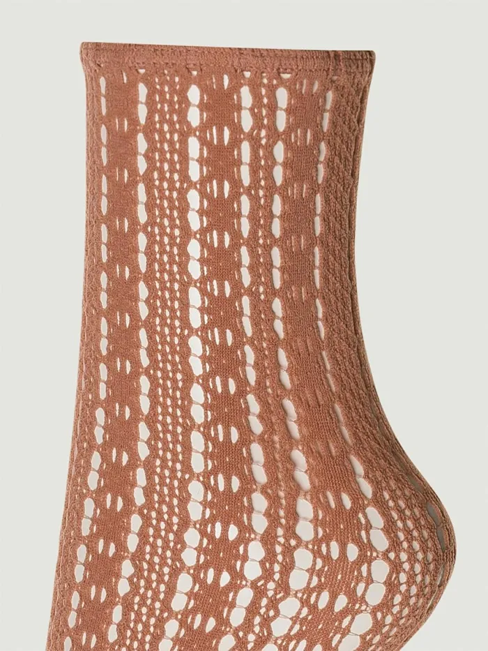 Crochet Net Socks Caramel Women Wolford Socks