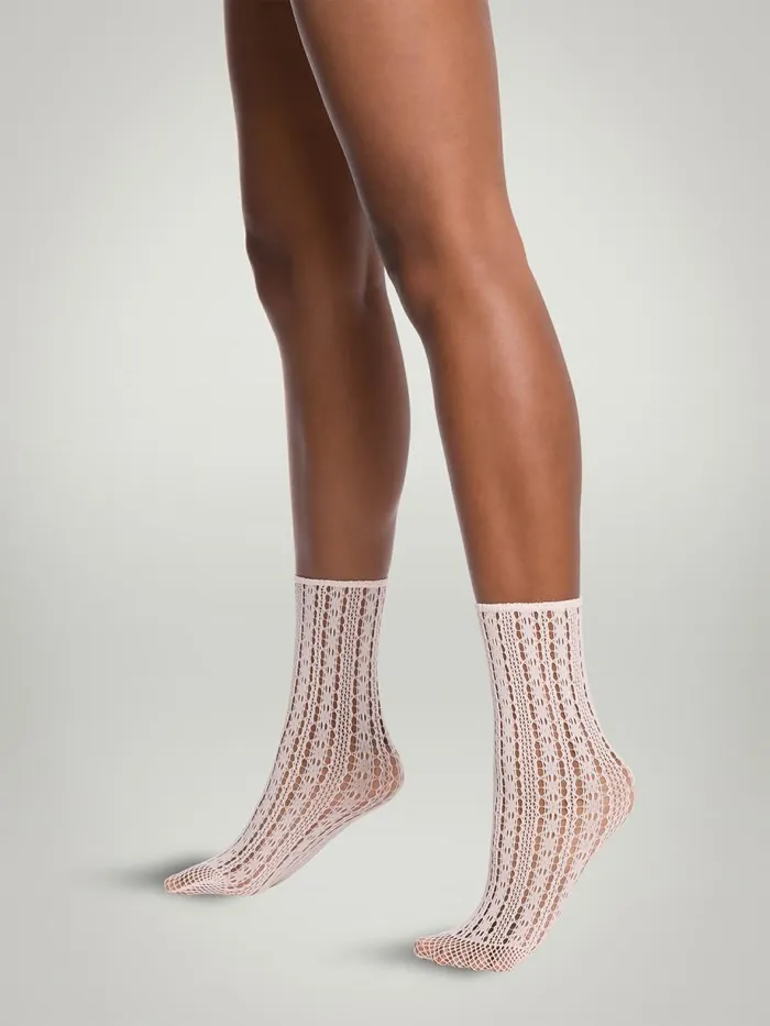 Crochet Net Socks Marshmellow Women Wolford Socks