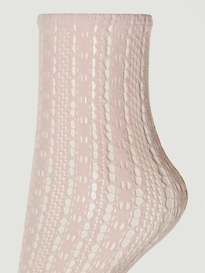 Crochet Net Socks Marshmellow Women Wolford Socks