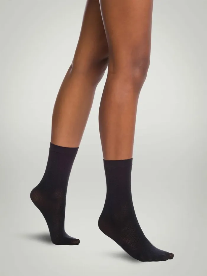 Croco Jacquard Socks Black Women Wolford Socks